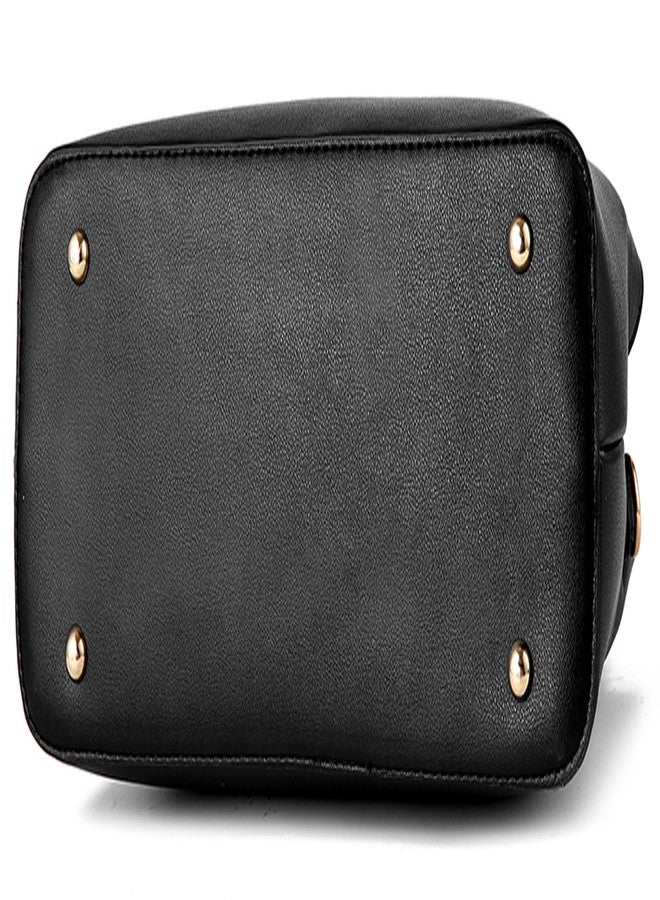 Dreubea Women's Leather Handbag Tote Shoulder Bag Crossbody Purse (Beige) - Image 5